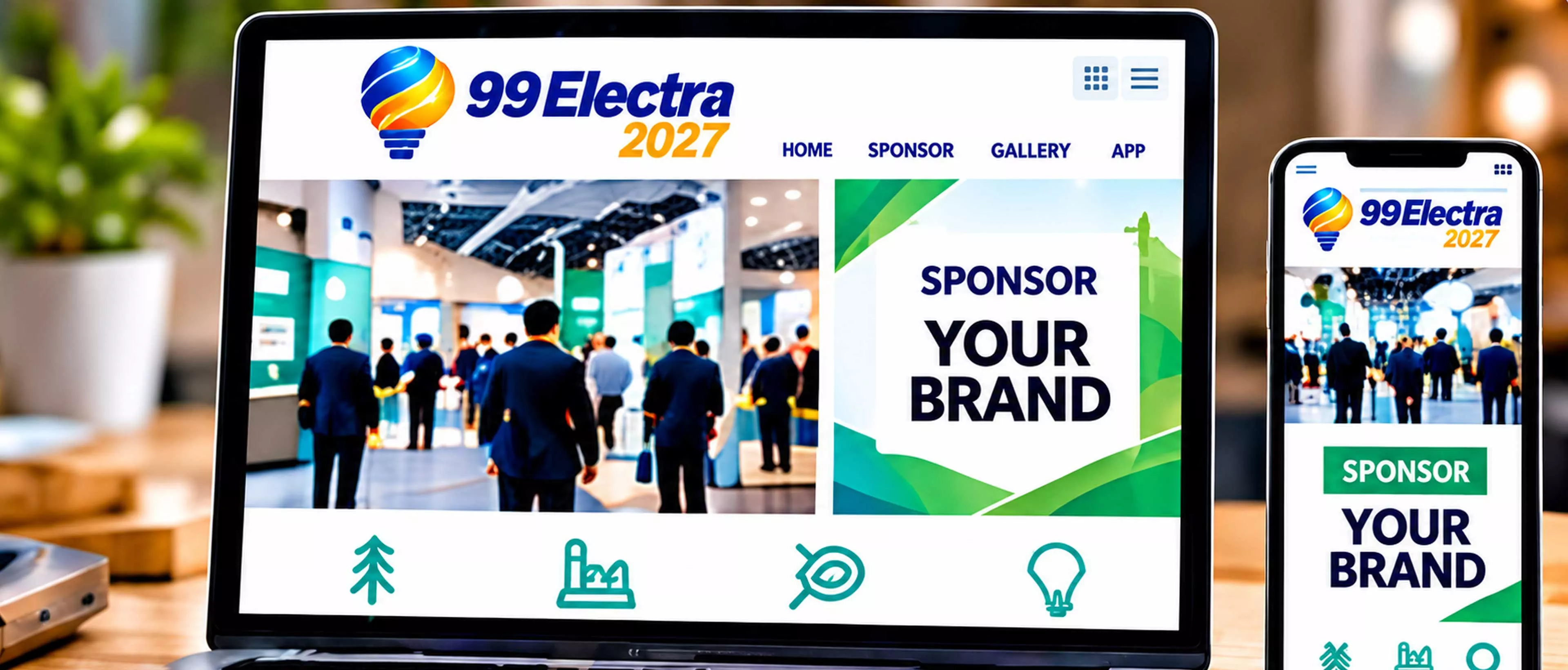 Website Promotion sponsorship mockup